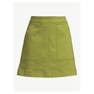 Olive Green Mini Skirt Patch Pocket Size 4 BRAND NEW NWT